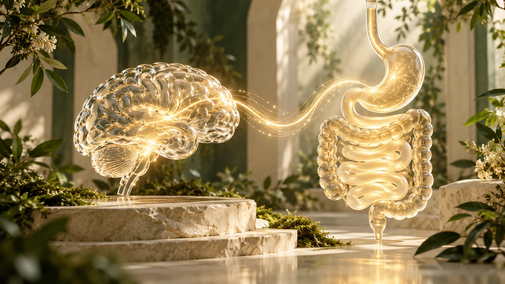 Editorial illustration: The Gut–Brain Connection Without the Shortcuts